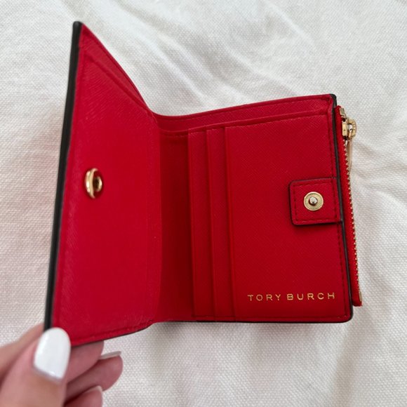 Red Tory Burch Bi-Fold Wallet - Picture 2 of 4